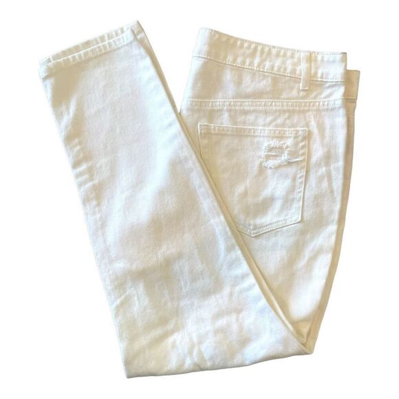 NEW! AFRM Distressed Mom Jeans – White, Size 33, NWT - Picture 4 of 4